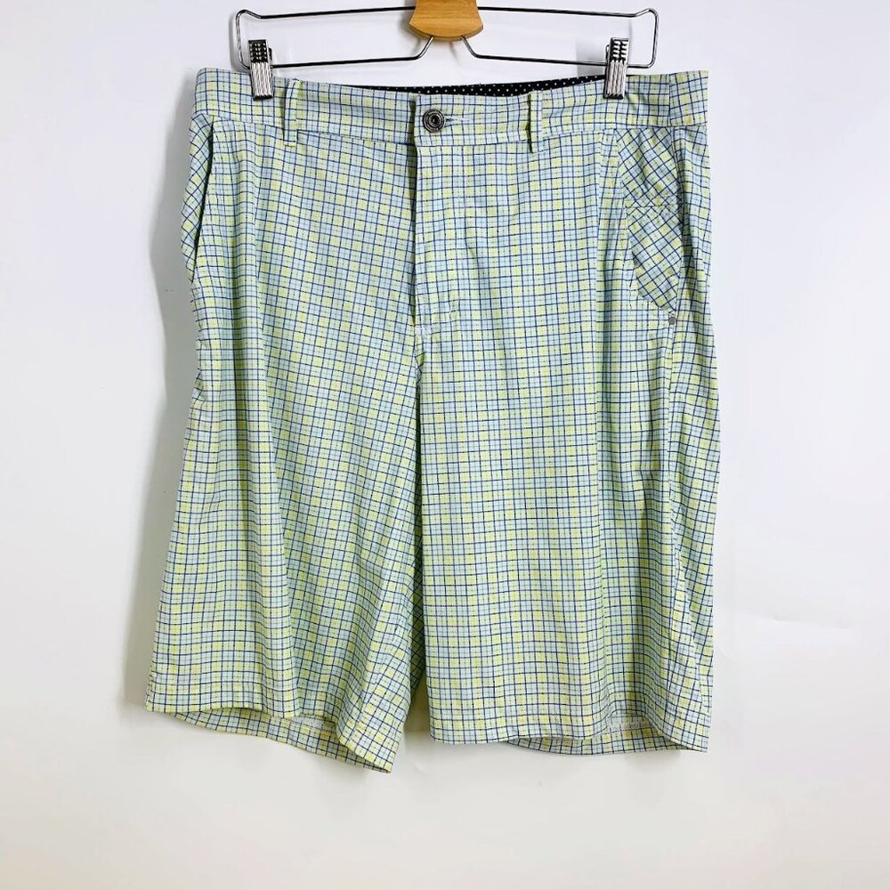 Lululemon Men's Commision Plaid 10 Inseam Stretch Golf Chino‎ Short Size 36